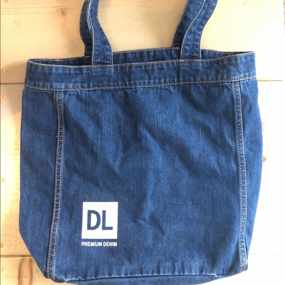 DL Premium denim tote bag and clutch